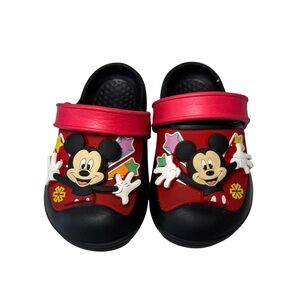 Disney Red and Black Mickey Mouse Slippers